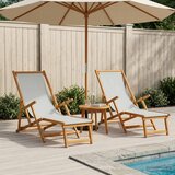  Sklopiva ležaljka za sunčanje 2 pcs 3 Pozicija Krem | shoptok.hr