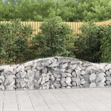  Obokana gabionska košara 7 kosov 400x50x60/80cm cinkano železo | Shoptok.si