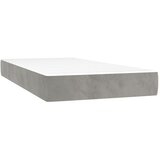 vidaXL Vzmetnica z žepkasto vzmetjo srednje trdote svetlo siva 100x203x20 cm žamet, (5000295177) Cene