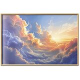  Plakat Sunset Over a Cloudy Sea: A Wonderful Symphony of Colors 60x40 Zlatni okvir | shoptok.hr