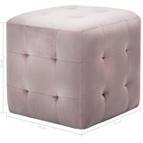  Noćni ormarići 2 kom rozi 30 x 30 x 30 cm od baršunaste tkanine | Eponuda.com