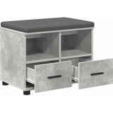  Klupa za hodnik s jastukom Betonsko Siva 60 x 38 x 46 cm | shoptok.hr