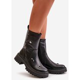 Boto Women's Eco Leather Ankle Boots With Zipper And Decorative Details Black Reritha | ePonuda.com
