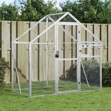 vidaXL Ptičnica srebrna 179x100x185 cm aluminij | Shoptok.si