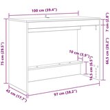  Krevet Radni Stol Dimljeni hrast 100 x 45 x 75 cm - Dimljeni hrast | shoptok.hr