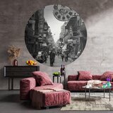 WallArt Okrogla tapeta Hong Kong the Old Days 190 cm | Shoptok.si