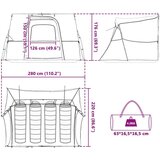 Šator s krovom Ostalo Zelena i crna 280 x 220 x 176 cm | shoptok.hr