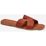 Boto Women's Flat Sandals With Cutouts Camel Salyra | Shoptok.si