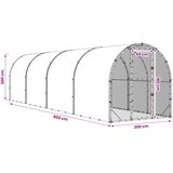  Kokošinjac Srebrna 800 x 200 x 200 cm Pocinčani čelik | shoptok.hr