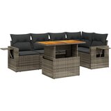 Maison Chic Seti vrtnega pohištva - Vrtna garnitura - Vrtni pohištvo set 6-delna z blazinami siv poli ratan, (21806178) | Shoptok.si