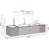 vidaXL 7-delni vrtnarska jedilna garnitura s blazinami črna poli ratan acacia | Shoptok.si