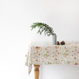 Linen Tales Božični laneni prt Jingle Bells, 140 x 140 cm Cene