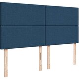 vidaXL Otomanski posteljni okvir z vzmetnico moder 160x200 cm blago | Shoptok.si