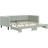  Dnevni krevet na razvlačenje svjetlosivi 90 x 190 cm baršunasti | shoptok.hr