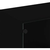  Regal za knjige s vratima crni 136x37x109 cm konstruirano drvo | shoptok.hr