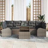  Sjedeća garnitura za vrt 8 kom. Siva Poli Ratan 289 x 124 x 85 cm | shoptok.hr