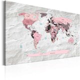  Slika - World Map: Pink Continents 120x80 | shoptok.hr