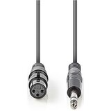 Nedis COTH15120GY50, Nebalansirani audio kabl, XLR 3-pinski ženski, 6,35 mm muški, Niklovani, 5,00 m, PVC Cene
