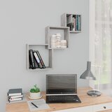 vidaXL kockaste zidne police siva boja betona 84,5x15x27 cm od iverice Cijene
