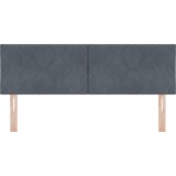  LED uzglavlje dizajn dijamantnih blokova tamno sivo 144 cm samet | shoptok.hr