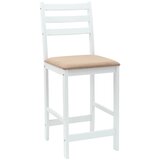  Trpezarijske stolice 2 kom. Čvrsto drvo od gume Bijelo Bijela 40 x 47,5 x 99,5 cm | shoptok.hr