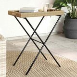  Sklopivi stol s pladnjem bež 65 x 40 x 75 cm od poliratana | shoptok.hr