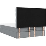 vidaXL Otomanski posteljni okvir z vzmetnico siv 140x190 cm blago | Shoptok.si