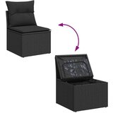 vidaXL Vrtna sedežna garnitura 6-delna z blazinami črna poli ratan | Shoptok.si