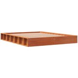  The Living Store Posteljni okvir brez vzmetnice voščeno rjav 135x190 cm borovina - Posteljni Okvir, (21449025) | Shoptok.si