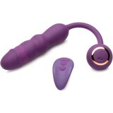 Inmi Thru Thumper Thrusting Silicone Vibrator with Remote Purple Cene