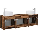  Set ormarića za kupaonicu 3 kom. Staro drvo 49,5 x 44,5 x 66 cm | shoptok.hr
