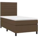  Krevet s oprugama i madracem tamnosmeđi 80x200 cm od tkanine | shoptok.hr