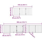vidaXL Ograda za pse z vrati zložljiva 12 panelov rjava 600 cm les | Shoptok.si