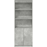 vidaXL Visoka omara betonsko siva 70x35x180 cm inženirski les | Shoptok.si