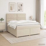  Boxspring krevet s madracem Krem 160 x 200 cm Tkanina 160 x 200 x 140.5 cm Cijene
