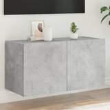 vidaXL Stenska TV omarica z LED lučkami betonsko siva 80x35x41 cm Cene