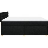  Krevet s oprugama i madracem crni 200x200 cm od tkanine | shoptok.hr