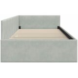  Kutni okvir kreveta Svijetlo siva 90 cm x 190 cm Baršun | shoptok.hr