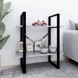 Ormarić za knjige s 2 razine boja betona 60x30x70 cm od iverice | shoptok.hr