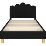  Krevet za djecu s uzglavljem Crna 80 x 200 cm Tkanina | Shoptok.si