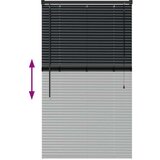 vidaXL Zavjesa za prozor sa zavjesama Ostalo Crna 80 x 130 cm Aluminij | shoptok.hr
