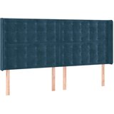  Uzglavlje s ušima tamnoplavo 163x16x118/128 cm baršunasto | shoptok.hr