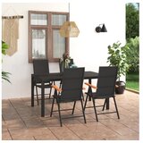 vidaXL 5-dijelni vrtni blagovaonski set crno-smeđi | shoptok.hr