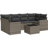 vidaXL 7-dijelni set vrtnih sofa sivi od poliratana | shoptok.hr