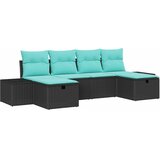 Sjedeća garnitura za vrt 6 kom. Crna poliratan 55 x 62 x 69 cm | Shoptok.si