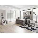 XORA POSTELJA BOXSPRING 140 cm x 200 cm , tekstil, leseni material siva | Shoptok.si
