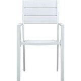 Beli Vrtne stolice 4 kom bijele HDPE s izgledom drva | shoptok.hr