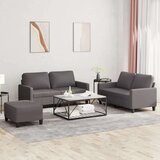 vidaXL 3-dijelni set sofa s jastucima sivi od umjetne kože | shoptok.hr