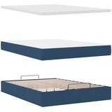  Otomanski okvir kreveta s madracem plavi 140x200cm od tkanine | shoptok.hr