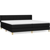  S oprugama i madracem crni 200x200 cm od tkanine | shoptok.hr